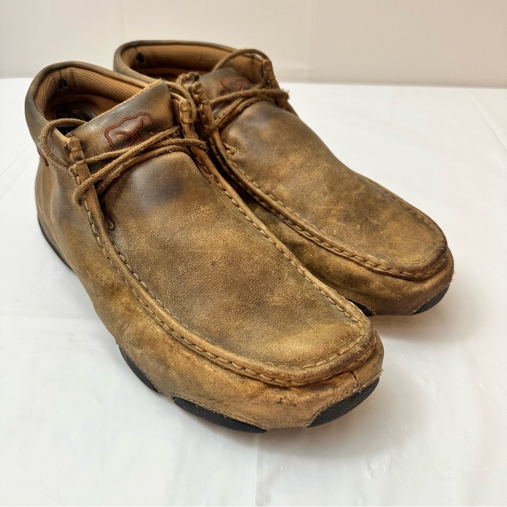 Twisted X Tan Leather Slip-Ons